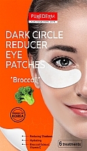 Płatki na okolice oczu Brokuły - Purederm Dark Circle Reducer Eye Patches Broccoli — Zdjęcie N1