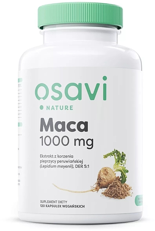 Suplement diety Korzeń Maca, 1000 mg - Osavi — Zdjęcie N1