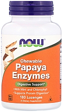 Kapsułki Enzymy papai - Now Foods Chewable Papaya Enzymes — Zdjęcie N1
