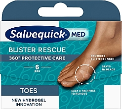 Hydrożelowe plastry na pęcherze na palcach - Salvequick Med Blister Rescue Toes — Zdjęcie N1