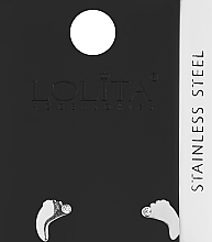Kolczyki damskie, stopy, srebrne - Lolita Accessories — Zdjęcie N1