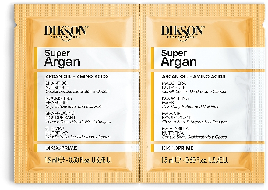 PREZENT! Zestaw - Dikson Super Argan (h/shm/15 ml + h/mask/15 ml) — Zdjęcie N1