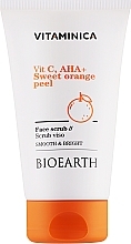 Духи, Парфюмерия, косметика Peeling do twarzy - Bioearth Vitaminica Vit C, AHA + Sweet Orange Peel Face Scrub