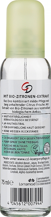 Dezodorant w sprayu z ekstraktem z cytrusów - CD Citrus Deo 24H — Zdjęcie N2