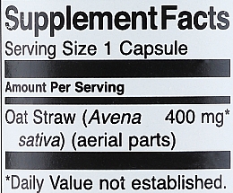 Suplement diety Owies zwyczajny, 400 mg - Swanson Full Spectrum Oat Straw — Zdjęcie N4