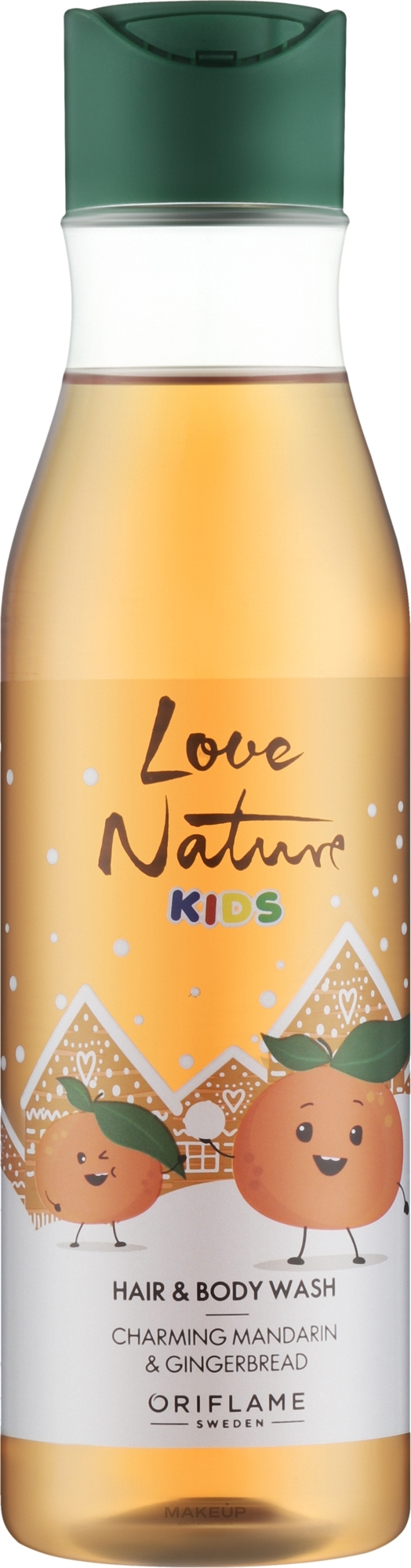 Żel do mycia włosów i ciała dla niemowląt o aromacie mandarynki i piernika - Oriflame Love Nature Kids — Zdjęcie 250 ml