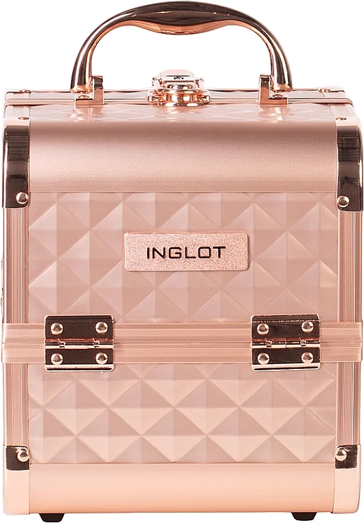 Kasetka kosmetyczna, różowe złoto - Inglot Diamond Makeup Case KC-MB152 MK107-4HE Rose Gold — Zdjęcie N1