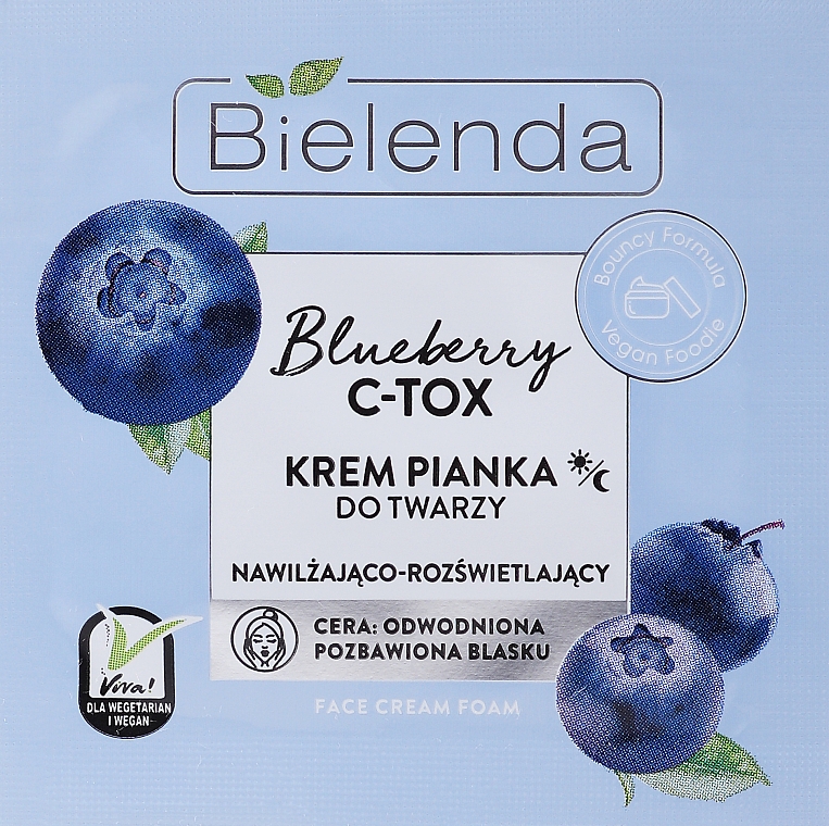 Krem-pianka do twarzy - Bielenda Blueberry C-Tox (próbka) — Zdjęcie N1