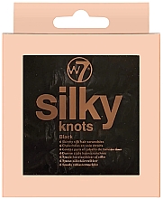 Zestaw gumek do włosów, 6 szt. - W7 Cosmetics Silky Knots Black — Zdjęcie N1