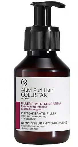 Wypełniacz do intensywnej odbudowy włosów - Collistar Attivi Puri Hair Phyto-Keratin Filler — Zdjęcie N1