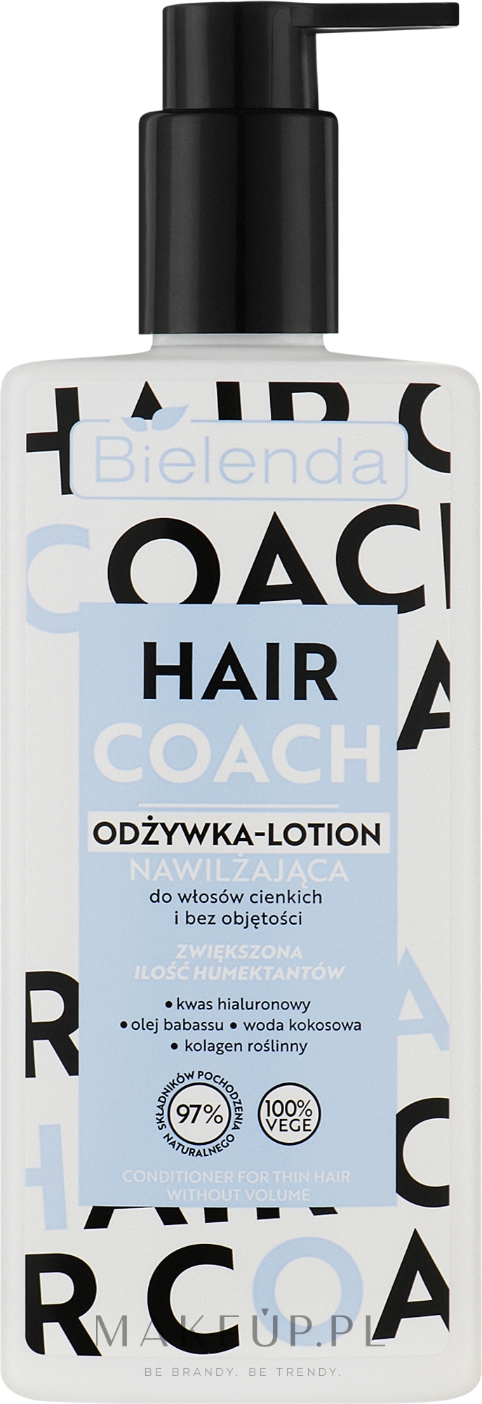 Nawilżająca odżywka-lotion do włosów - Bielenda Hair Coach — Zdjęcie 280 ml