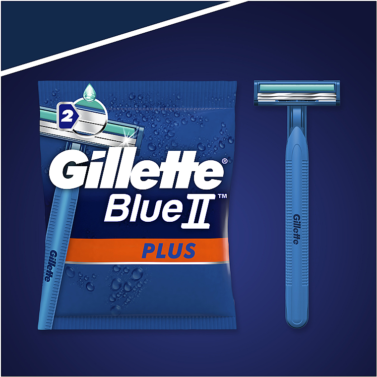 Zestaw jednorazowych ostrzy do golenia, 5+2 szt. - Gillette Blue II Plus — Zdjęcie N8