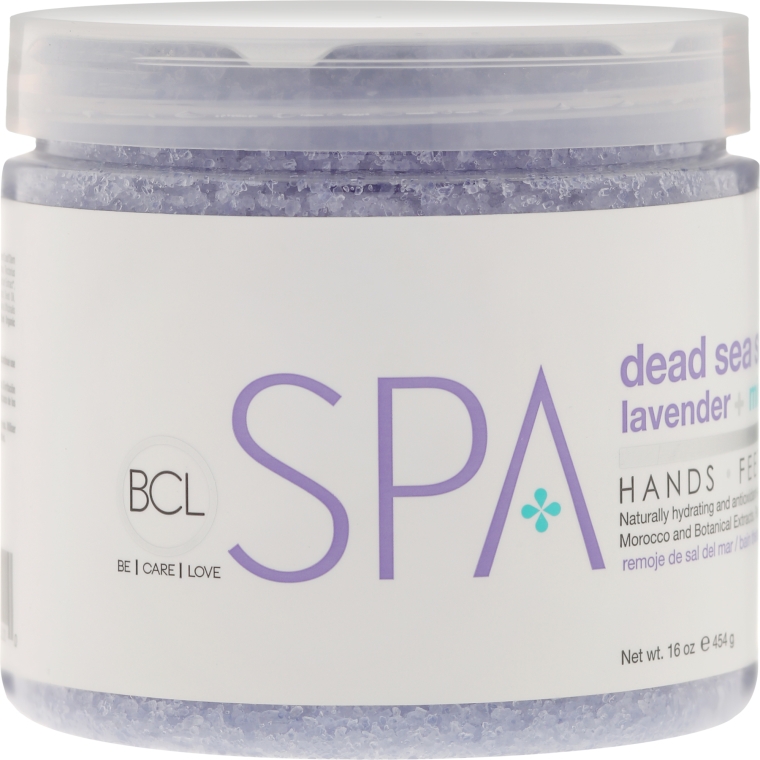 Nawilżająca sól z Morza Martwego do rąk, stóp i ciała Lawenda i mięta - BCL Spa Lavender Mint Salt Soak — фото N1