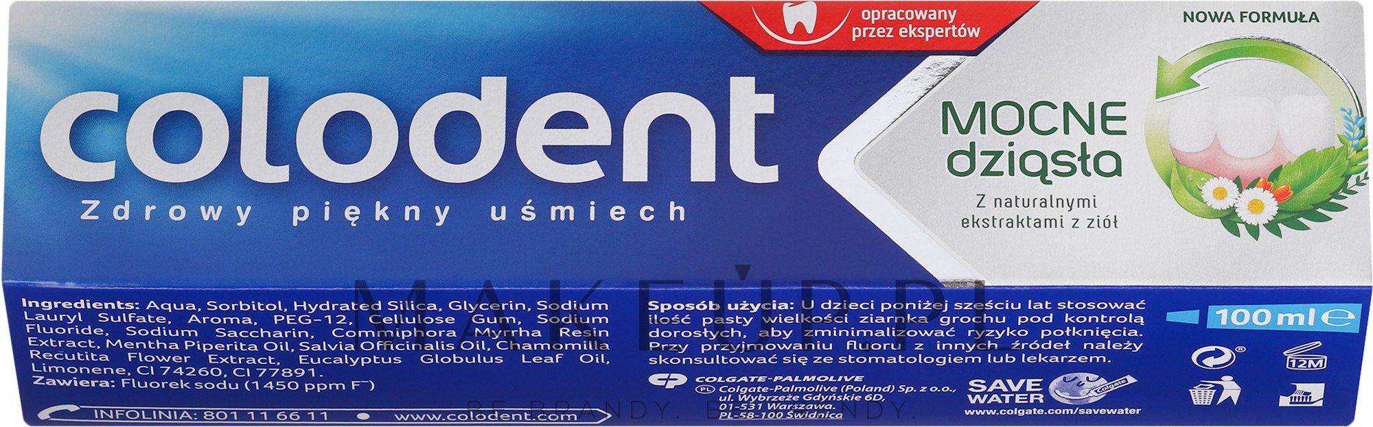 Pasta do zębów z naturalnymi ekstraktami z ziół Mocne dziąsła - Colodent — Zdjęcie 100 ml