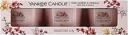Zestaw świec zapachowych - Yankee Candle Pink Cherry & Vanilla (candle/3x37g) — Zdjęcie N1