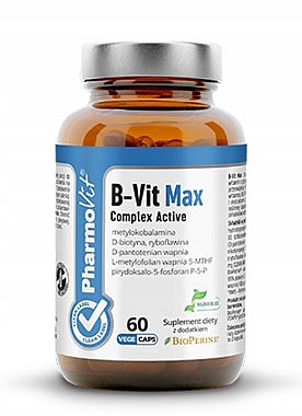 Witaminy B-Vit Max - Pharmovit Clean Label B-Vit Max Complex Active — Zdjęcie N1