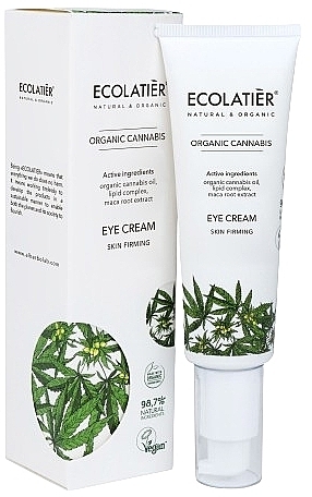 Ujędrniający krem pod oczy z organicznymi konopiami - Ecolatier Organic Cannabis Eye Cream — Zdjęcie N2