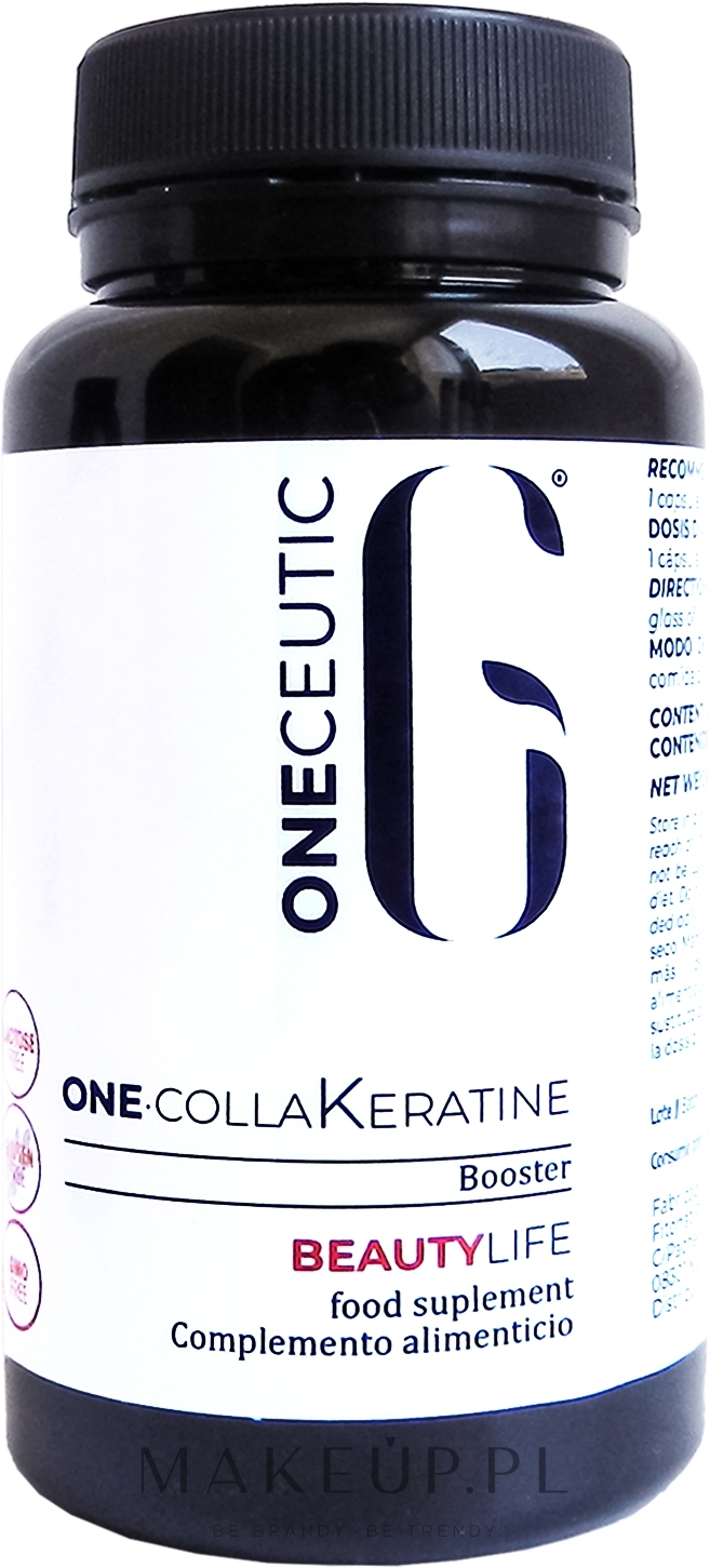 Suplement diety dla skóry i włosów - Oneceutic One Colla Keratine Booster Beauty Life Food Suplement — Zdjęcie 30 szt.