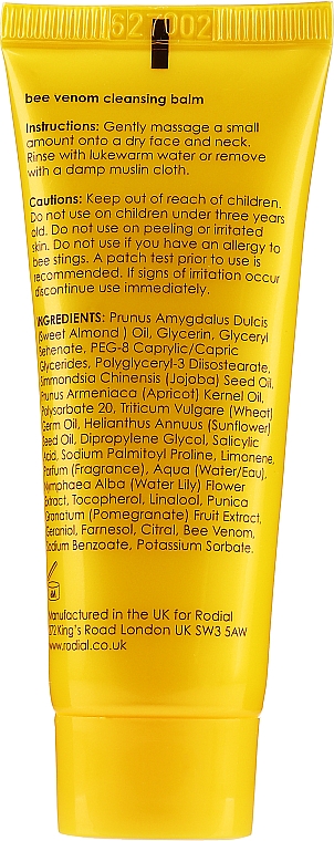 PREZENT! Balsam oczyszczający do twarzy	 - Rodial Bee Venom Cleansing Balm (miniprodukt) — Zdjęcie N2