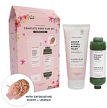 Kup PRZECENA! Zestaw - Voesh Complete Body Care Set Blossom Bliss (b/scrub/210g + sh/filter/70g + loofah/1pcs) *