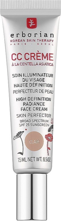 Korygujący krem CC do twarzy Kontrola koloru, jasny - Erborian CC Cream Radiance Cream Skin Perfector 