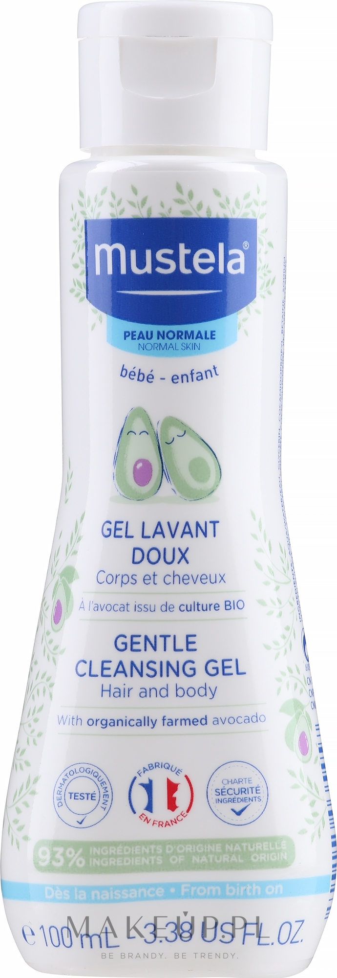 Delikatny oczyszczający żel dla dzieci do włosów i ciała - Mustela Bébé Gentle Cleansing Gel — Zdjęcie 100 ml