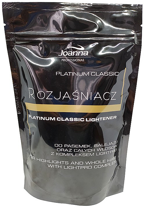 PRZECENA! Bezpyłowy rozjaśniacz do włosów - Joanna Professional Platinum Classic Lightener (sashet) * — Zdjęcie N2