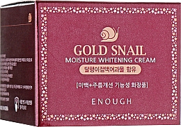 Krem ze śluzem ślimaka - Enough Gold Snail Moisture Whitening Cream — Zdjęcie N2