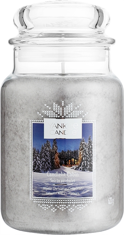 Świeca zapachowa w słoiku - Yankee Candle Candlelit Cabin Alpine Christmas Collection