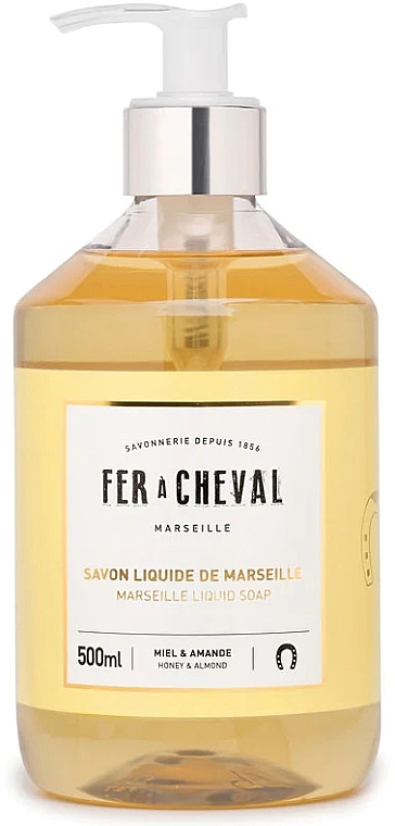Mydło marsylskie w płynie Miód i migdał - Fer A Cheval Marseille Liquid Soap Honey & Almond — Zdjęcie N1