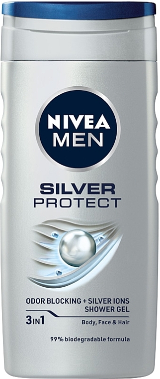 Zestaw - NIVEA MEN Silver Control Skin Protect Collection (aft/sh/balm/100ml + deo/50ml + sh/gel/250ml) — Zdjęcie N6