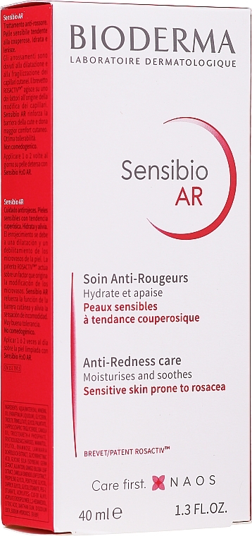 PRZECENA! Krem aktywny do skóry z problemami naczynkowymi - Bioderma Sensibio AR Anti-Redness Care * — Zdjęcie N1