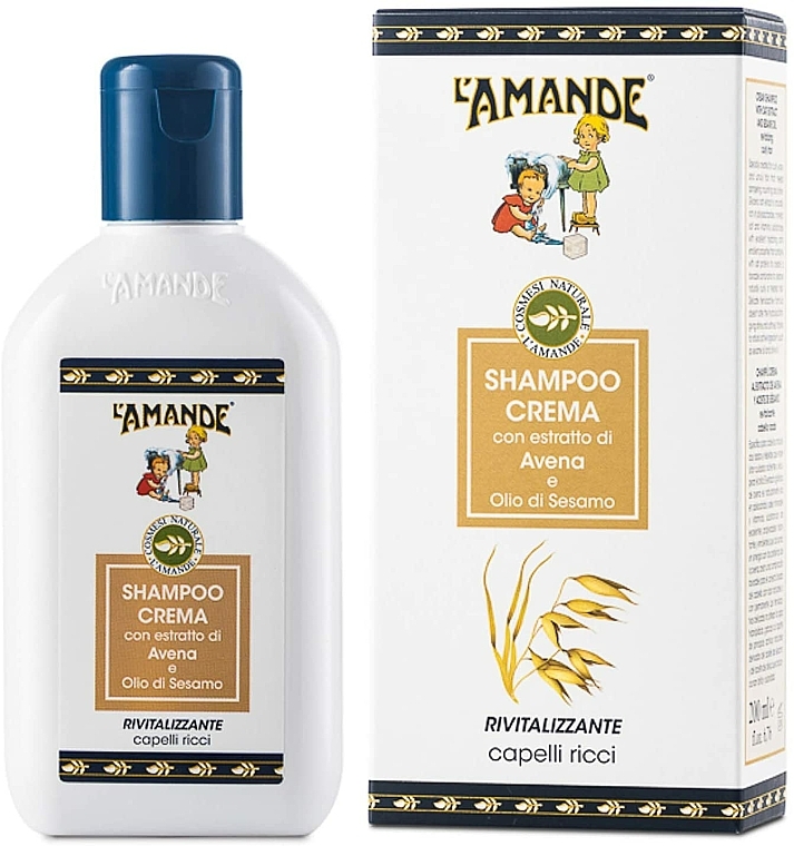 Szampon do włosów kręconych - L'Amande Revitalizing Oat Curly Cream Shampoo — Zdjęcie N1