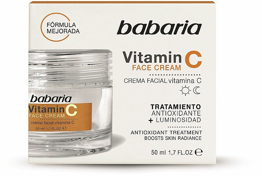 Rozświetlający krem do twarzy z witaminą C - Babaria Face Cream Vitamin C