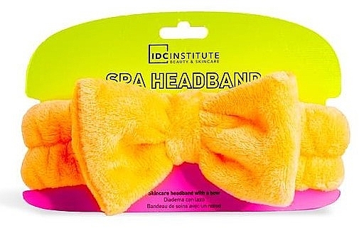 Opaska na głowę, pomarańczowa - IDC Institute Neon Spa Headband — Zdjęcie N1