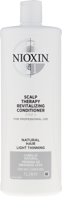Rewitalizująca odżywka do skóry głowy i lekko przerzedzających się naturalnych włosów - Nioxin System 1 Natural Hair Scalp Therapy Revitalizing Conditioner Step 2 — Zdjęcie N3