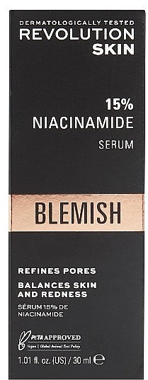 Serum oczyszczające pory i niedoskonałości z niacynamidem - Revolution Skin 15% Niacinamide Serum — Zdjęcie N3