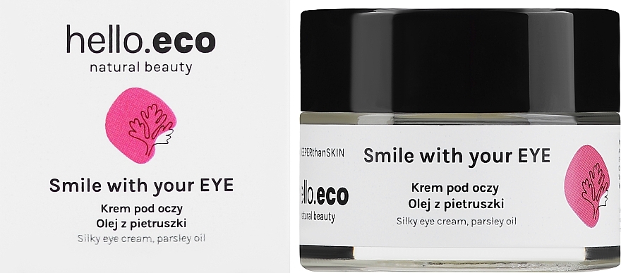Krem pod oczy z pietruszką i morelą - Hello Eco Parsley-Apricot Eye Cream — Zdjęcie N2