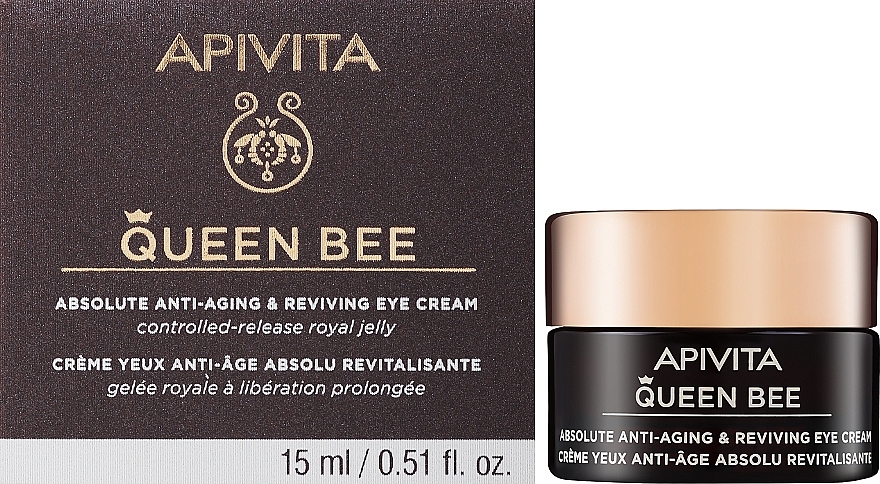 Przeciwstarzeniowy krem do skóry wokół oczu z mleczkiem pszczelim - Apivita Queen Bee Holistic Age Defence Eye Cream — Zdjęcie N2