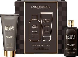 Zestaw - Baylis & Harding Black Pepper & Ginseng Men's Luxury Bathing Duo Gift Set (shm/300ml + sh/gel/200ml) — Zdjęcie N1