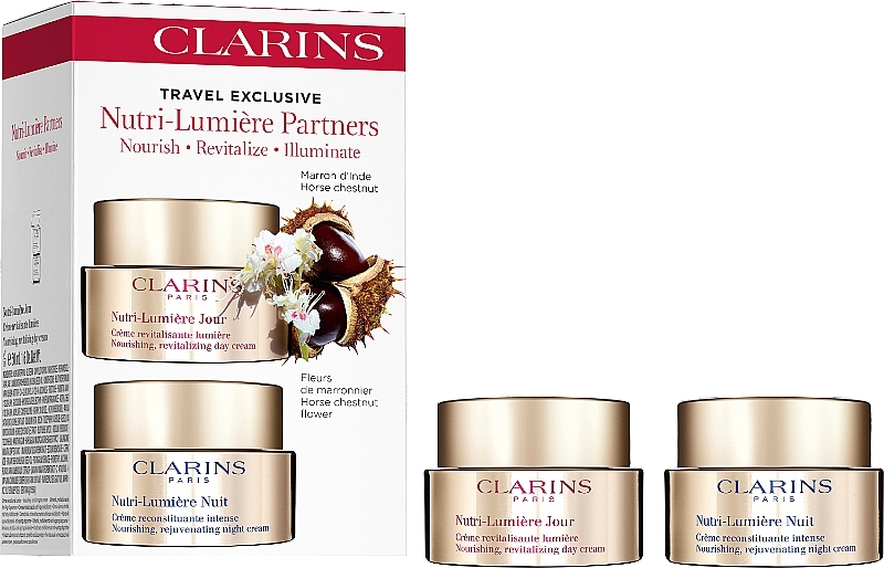 Zestaw - Clarins Nutri-Lumiere Partners (cr/2x50ml) — Zdjęcie N1