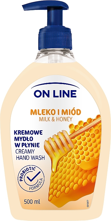 Kremowe mydło w płynie Mleko i miód - On Line  — Zdjęcie N1