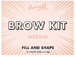 Zestaw do stylizacji brwi - Barry M Fill and Shape Brow Kit  — Zdjęcie N2