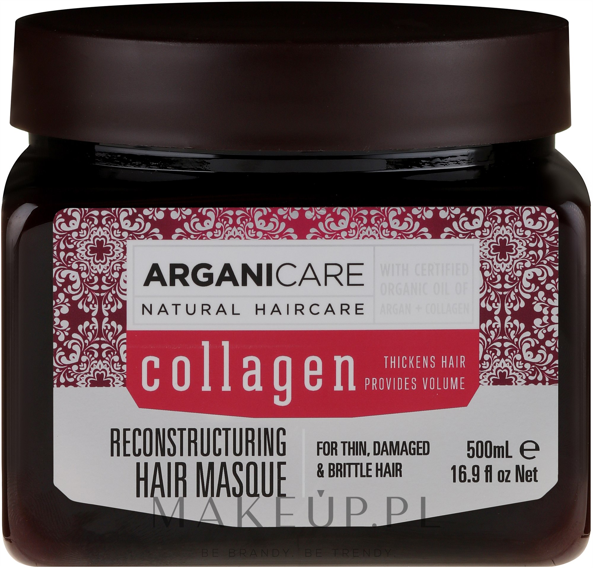 Maska do włosów z kolagenem - Arganicare Collagen Reconstructuring Hair Masque — Zdjęcie 500 ml