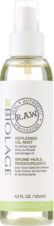Wzmacniający olejek do włosów - Biolage R.A.W. Replenish Oil Mist — Zdjęcie N1