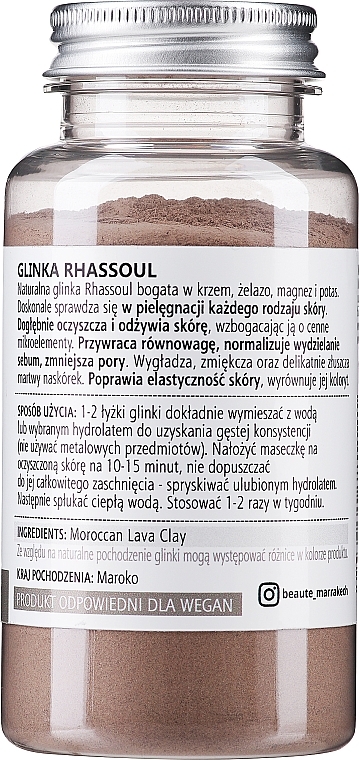Marokańska glinka Rhassoul w pudrze - Beauté Marrakech Rhassoul Clay — Zdjęcie N2
