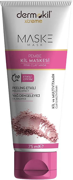 Maska z różowej glinki - Dermokil Pink Clay Mask (tuba) — Zdjęcie N1