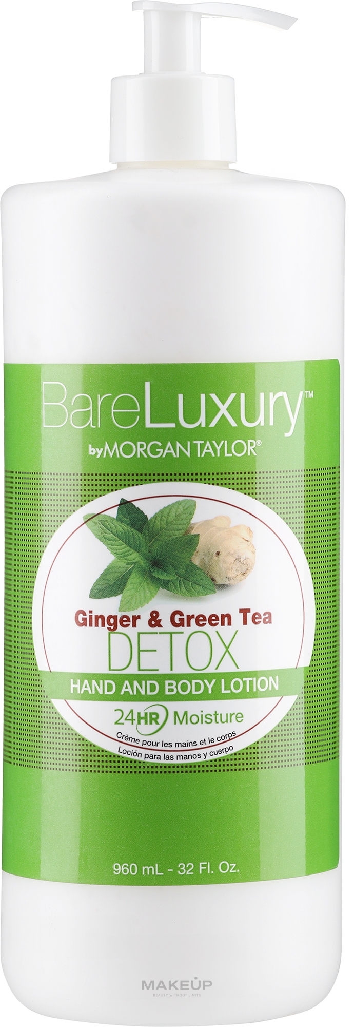 Balsam do rąk i ciała Imbir i zielona herbata - Morgan Taylor Bare Luxury Hand & Body Lotion Ginger & Green Tea Detox — Zdjęcie 960 ml