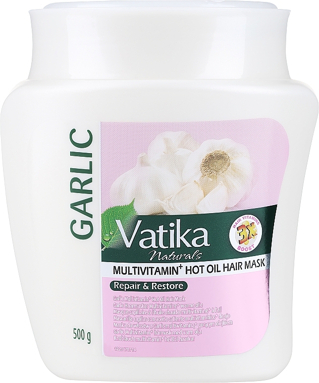 Maska do włosów z ekstraktem z czosnku - Dabur Vatika Naturals Multivitamin Garlic Hair Mask — Zdjęcie N1