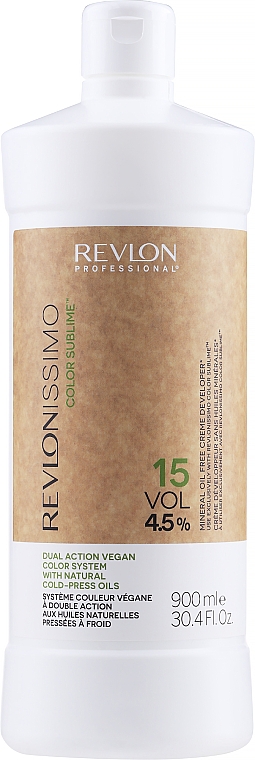 Kremowy oksydant 4,5% - Revlon Professional Revlonissimo Color Sublime Cream Oil Developer vol. 15 